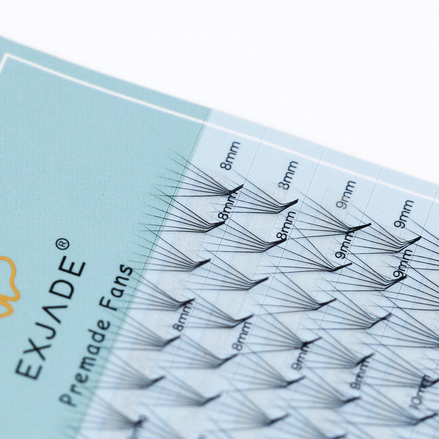 6D L curl premade fans (16 rows)