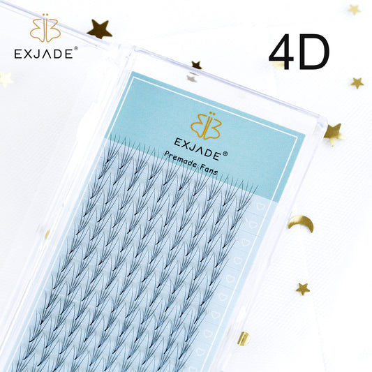 4D Heat-bonded thin base premade fans (16 rows)