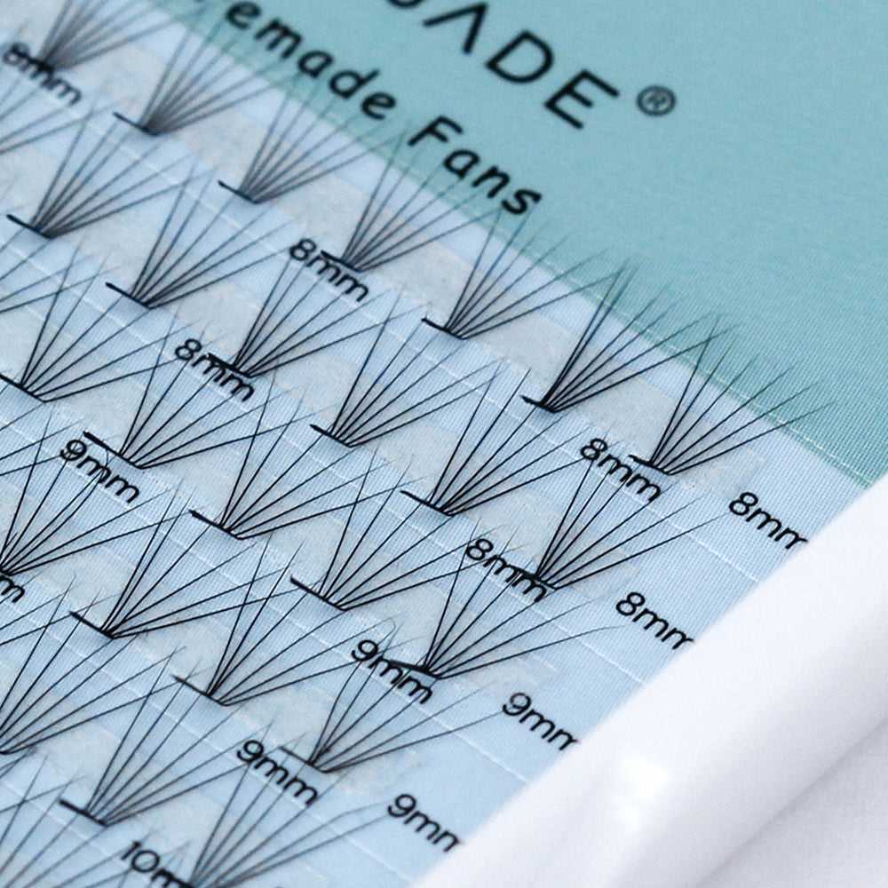 6D L curl premade fans (16 rows)