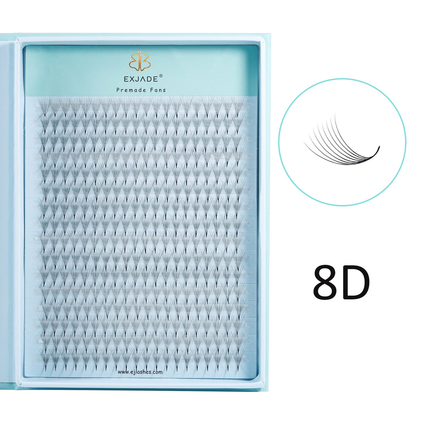 0.05mm 8D Heat-bonded thin base premade fans (320 fans )