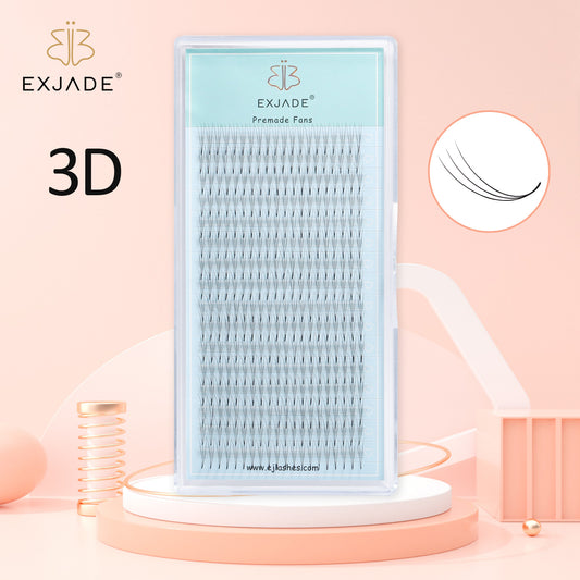 3D Heat-bonded thin base premade fans (16 rows) 3D Heat-bonded thin base premade fans (16 rows)