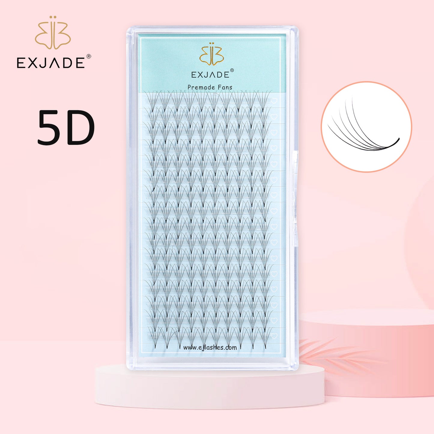 5D Heat-bonded thin base premade fans (16 rows)