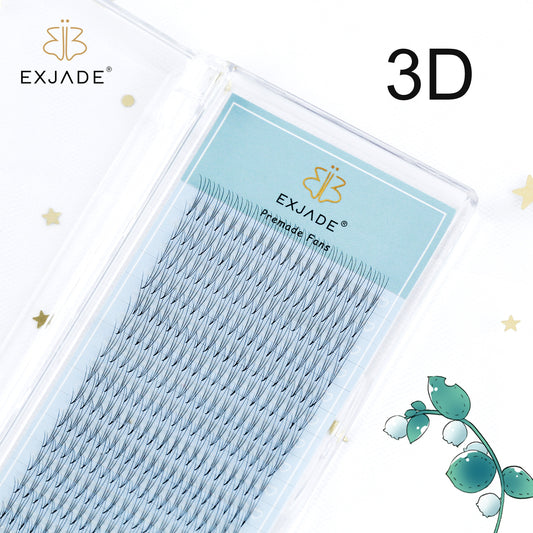 3D Heat-bonded thin base premade fans (16 rows)