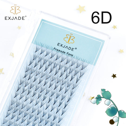 6D Heat-bonded thin base premade fans (16 rows)