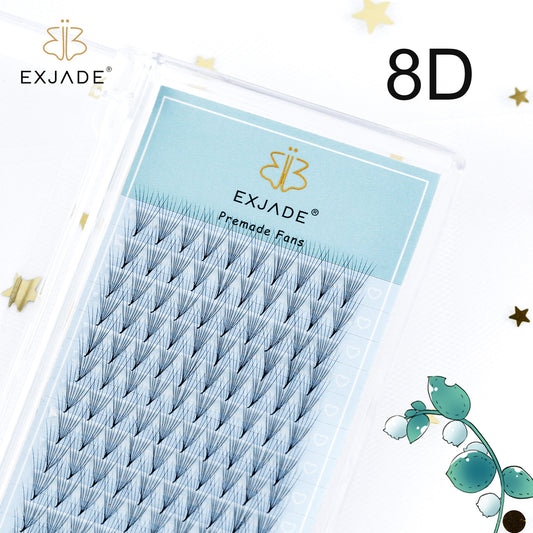 8D Heat-bonded thin base premade fans (16 rows)