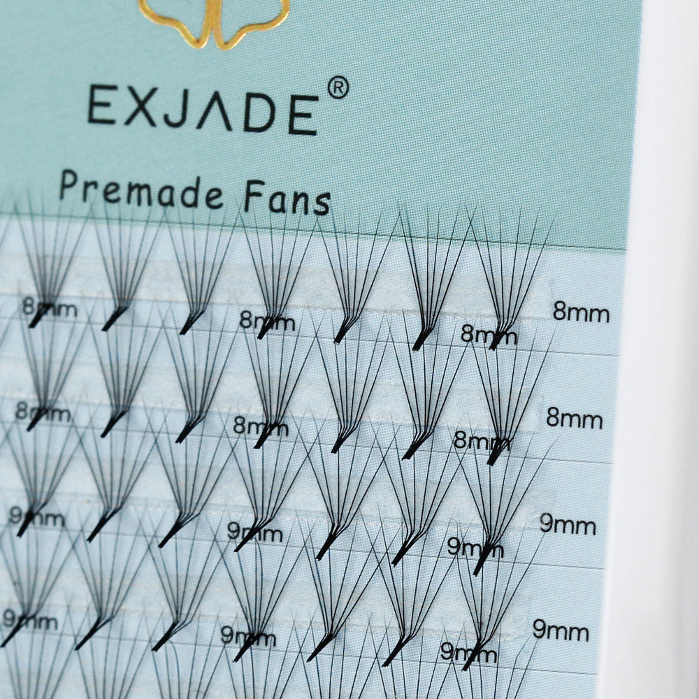 6D L curl premade fans (16 rows)