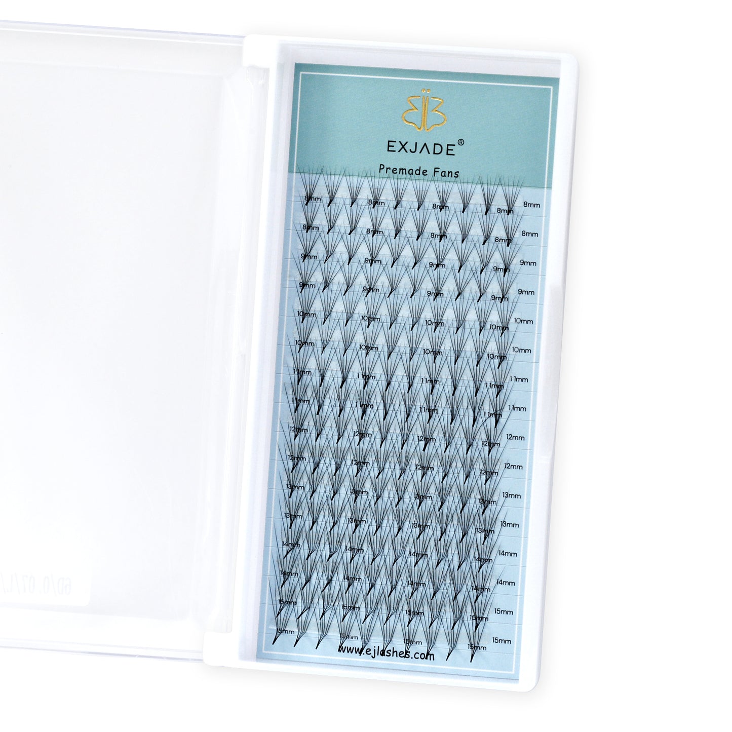 6D L curl premade fans (16 rows)