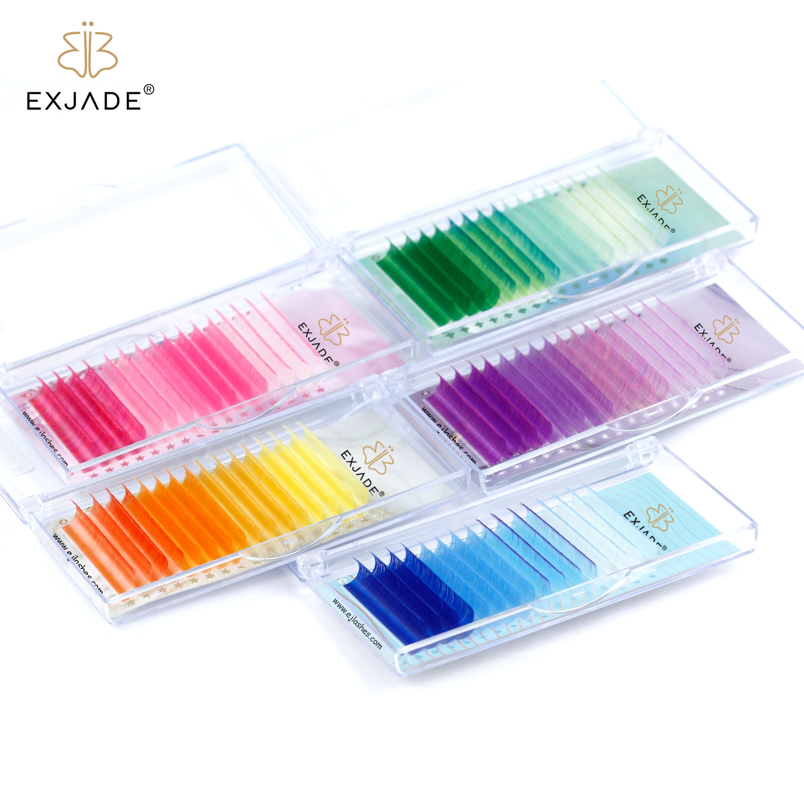 color lashes-eyelash extensions-premade fans_EXJADE lash โ ejlashes